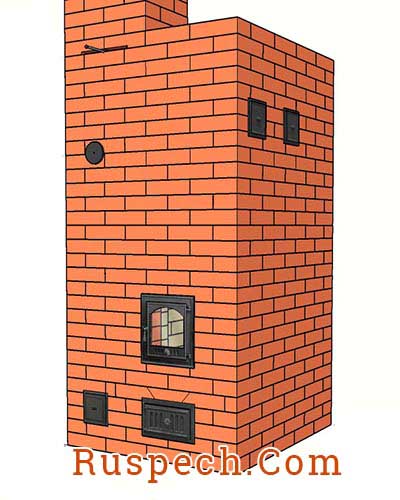 печь 4 х 4,5 кирпича