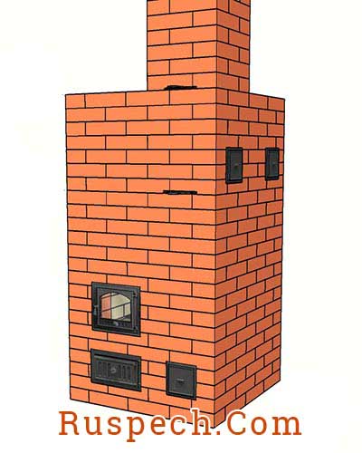 печь 3,5 х 3,5 кирпича
